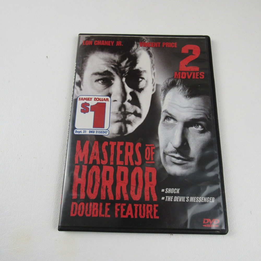 Masters of Horror Double Feature DVD‎ Lon Chaney Jr. Vincent Price Shock